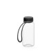 Trinkflasche Refresh klar-transparent inkl. Strap 0,4 l - transparent/schwarz